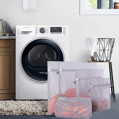 Kimmama Mesh Laundry Bag, Zippered Wash Bag for Cleaning and Drying Cloths, Garment, Delicates, Toys