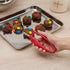 Restaurantware Comfy Grip 1.8 Ounce Portion Scoop: Ambidextrous Stainless Steel Disher with Ergonomic Handle