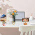 4 Pcs Rock Display Stand with Wooden Base, Adjustable Metal Arm Easel for Crystal Display, Small Rock Collection,