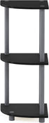 3-Tier Furinno TURN-N-TUBE Corner Shelf, Corner Bookshelf, Display Storage Shelves with Open Shelves, for Organization