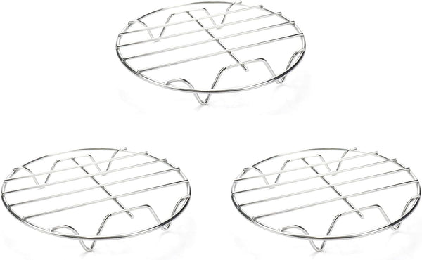 3 Pcs Cooling Racks - Round Steamer Rack Canning Rack for Baking - Stainless Steel, 6 inch