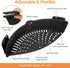 YEVIOR Clip on Strainer for Pots, Hands-Free Silicone Food Strainer for Pasta, Fits All Bowls and Pots (Black)