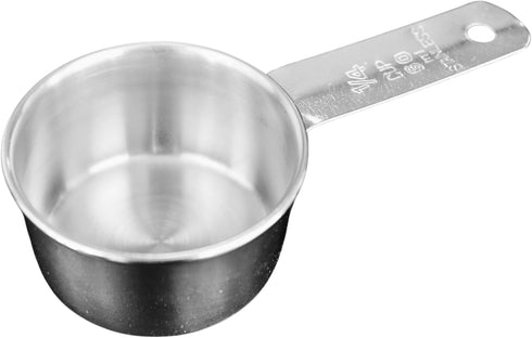 1/4 Cup Stainless Steel Measuring Cup | Sturdy Metal 60 ml for Wet and Dry Ingredients | 1 PK Dog Food Scoop