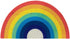 Rainbow Welcome Mat, Half Circle Doormat for Front Door, 15.7"x31.5" Non Slip Absorbent Carpet for Home Entrance
