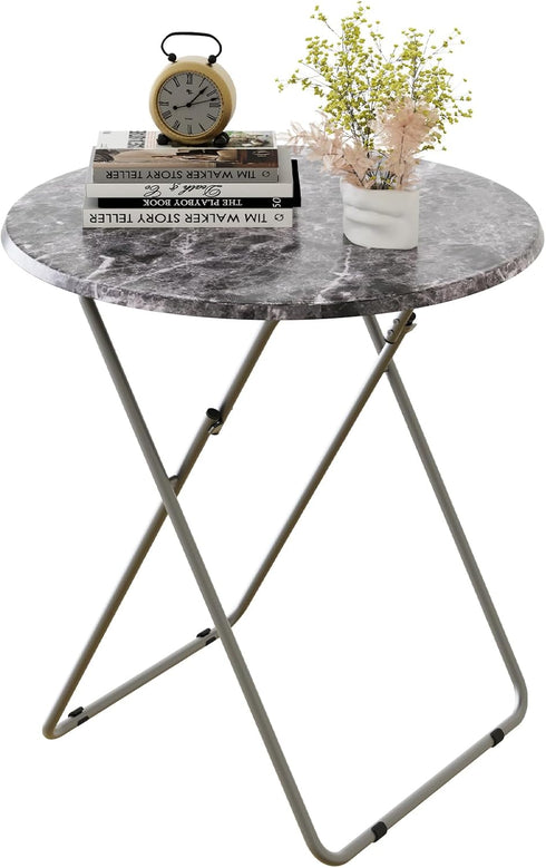 Fleecy day Round Folding TV Tray/TV Trays Dinner Snack Trays Table,Portable Foldable Table Small