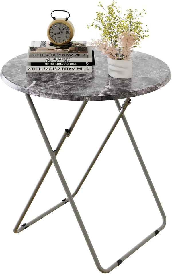 Fleecy day Round Folding TV Tray/TV Trays Dinner Snack Trays Table,Portable Foldable Table Small