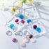 Weysat 8 Pcs Rock Display Stand with 3 Pegs, Clear Acrylic Mineral Holder for Coral Geodes and Collectibles