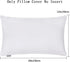 Thmyo 4-Pack 100% Cotton Lumbar Throw Pillow Case, 12x20inch/30x50cm, White (Covers Only, Not Pillows)