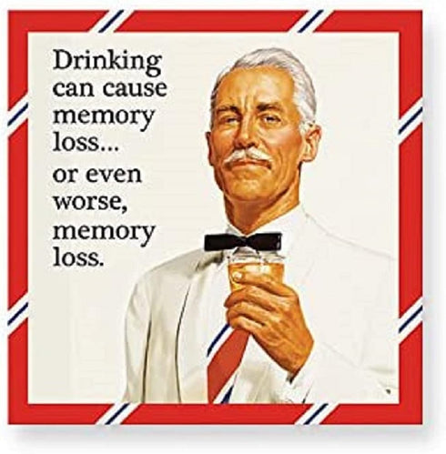 Design Design Memory Loss Cocktail Napkins, 5", Multicolor