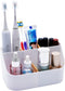 Electric Toothbrush Holders for Bathrooms - White Tooth Brushing Holder with Bamboo Dividers for Countertop