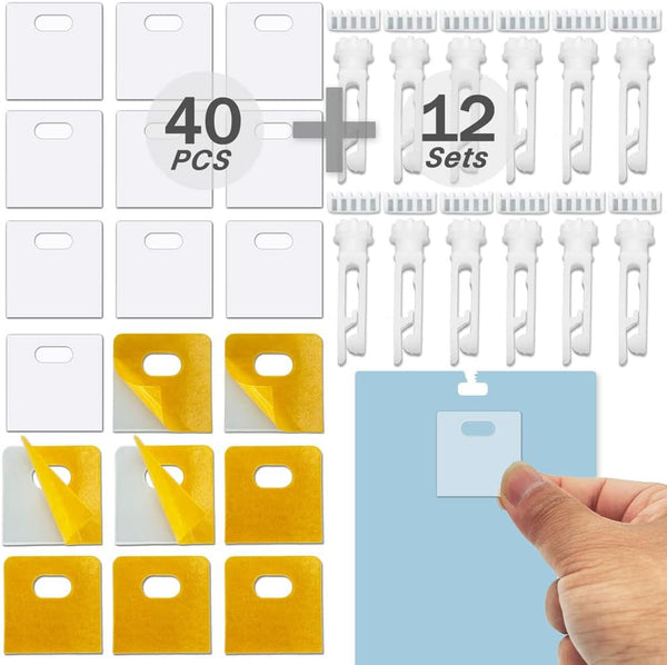 Smatagee Vertical Blinds Repair Kit, 12 Pcs Gear Comb and 12 Pcs Stem for Vanes Carrier of 3-1/2" or 5" Vertical Blinds
