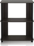 3-Tier Furinno JAYA Simple Design Bookcase / Bookshelf / Display Rack, Plastic Tubes, Walnut