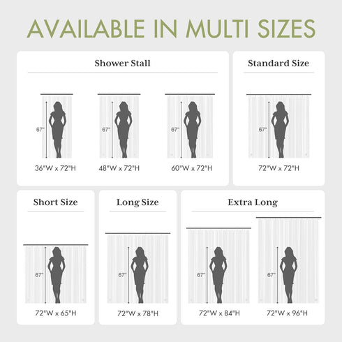 AmazerBath Shower Curtain Liner, 72x72 Clear Waterproof Plastic Shower Liner, Lightweight PEVA for Bathroom with 3