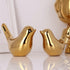 2 XMGZQ Pcs Gold Decor Accents,Small Animal Statues,Modern Home Decorative, Birds Sculpture, Ornaments for Shelf