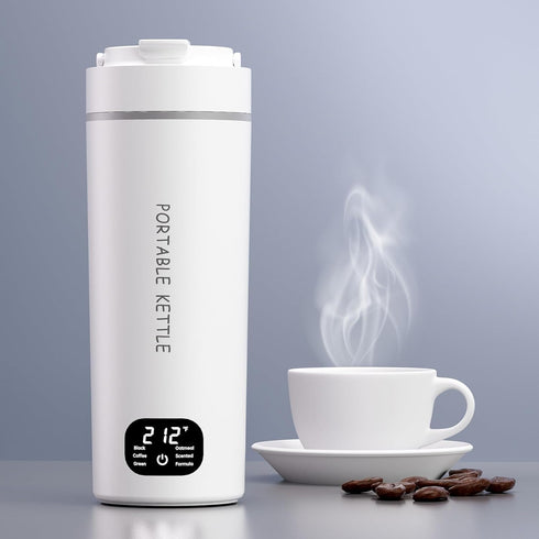 Dual Voltage Portable Electric Kettle, Travel Hot Water for Tea, 6 Temperature Controls, 316 Stainless Steel