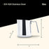 Fellow Eddy Steaming Pitcher, 12oz Milk Frother Pitcher with Fluted Spout, Premium Barista Tools, Polished Stainless