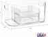 STORi Bliss Clear Makeup Organizer for Countertop, Divided Bathroom Storage Drawer, Makeup Brush Holder