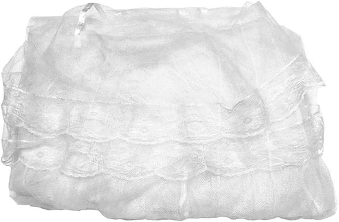 BCBYou Princess Bed Canopy Netting, Mosquito Net Round Lace Dome for Twin, Full, Queen Size Beds