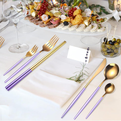 AARAINBOW 8 Pieces Stainless Steel Flatware Set, Portable Reusable Cutlery, Travel Utensils Including Chopsticks,