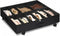 Under Bed Shoe Storage Organizer with Wheels (Black) - Dustproof Storage with 10 Adjustable Dividers, 7.9 in Tall