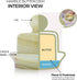 4 Inch Countertop Mini Marble Butter Dish Green Onyx Butter Crock with Lid, Spreadable Butter Container for and Kitchen