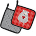Caroline's Treasures BB6762PTHD Lamb Love Pair of Pot Holders, Kitchen Heat Resistant Oven Hot Pads