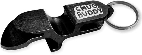 Shotgun Tool Metal Can Opener Keychain, 4in1 Tool for Parties, Tailgating Gift (Black)