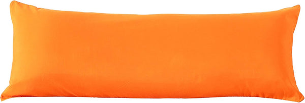 EVOLIVE Ultra Soft Microfiber Body Pillow Cover 21"x54" with Hidden Zipper Closure - Orange Pillowcase