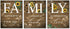Family Sunflower Butterfly Wall Decor, Inspirational Rustic Wood Sign Wall Art for Living Room, Set of 3 (8"X10") Prints