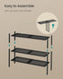 Closet, 3-Tier, 12-16 ULBS053BH01 SONGMICS Bamboo Shoe Rack for Stackable Shoe Oragnizer with Modular Structure
