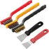 5Pcs Kitchen Stove Cleaning Brush + Scraper Tool Set, Heavy Duty Scraper for Gas Burners, Stainless Steel and Nylon