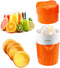 Hand Juicer Citrus Orange Squeezer, Manual Lid Rotation Press Reamer for Lemon Lime Grapefruit with Strainer