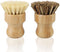 2 Pack Bamboo Dish Scrub Brush, Natural Scrub Cleaning Brush for Dishes, Cast Iron Pots, Household Cleaning