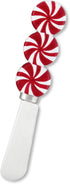 Set 4 Supreme Housewares Peppermint Candy Cheese Spreaders, Hand-Painted Resin Handles with Stainless Steel Blades