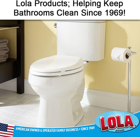 2 Pack, LOLA Classic Toilet Brush, Durable Fiber Stiff Bristles, Compact Size, Non-Scratch, Long-Lasting
