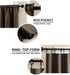 XTMYI Dark Brown Cafe Curtains for Kitchen, Set of 2 Insulated Waterproof Short Curtains for Small Windows, 30 Inch