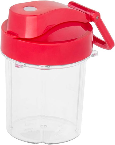 Personal 500-Watt Mini Blender and Smoothie Maker - Includes Grinder Cup, 2 Blender Bottles and Recipe Booklet, Red