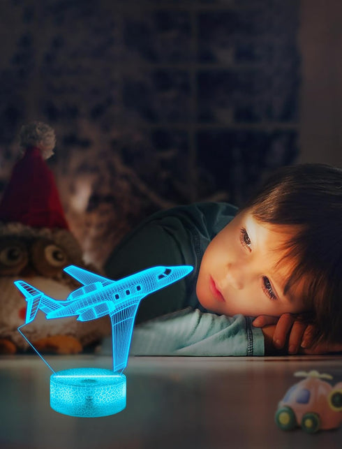 16 FULLOSUN Airplane Gift, Plane Night Light, Pilot Lamp with Remote Control Colors Changeable Kids Room Lighting