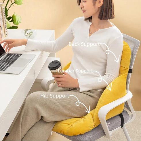 LYFJMUS High Back Office Chair Cushion Soft Desk Chair Pad with Ties Rocking Chair Cushion for Office Car Home Dining