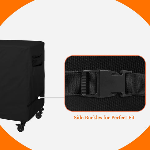 41.3" 24.4" 32.3" WOMACO Outdoor Dining Cart Cover, Waterproof Prep Table Cover for Movable Double Shelf Worktable