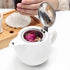 Small Ceramic Teapot, 350ml/12.0oz with Stainless Steel Infuser for Loose Tea and Blooming Tea