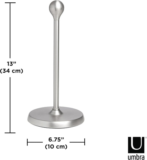 Sleek Nickel Umbra Teardrop Paper Towel Holder - Modern Kitchen Essential