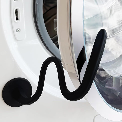 Front Load Washer Door Prop and Holder, Magnetic Door Stopper with Strong Magnet, Fits Most Washers - Black