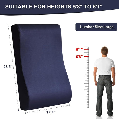 2-in-1 HAVARGO Neck Pillow Lumbar Support Pillow for Recliner Couch& Glider Chair - High Resilient Foam Ergonomic Back