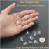 22 Pieces 0.8 inch Mini Clear Suction Cups for Glass, Without Hooks or Holes, Plastic Sucker Pads for Festival