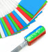 Zozen 100Pack Marking Flags, Red, Green, Blue, White, Lawn Marker Flags for Distance Measuring Wheel