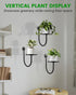 (3 Pack) Wall Planters for Indoor Plants, Mounted Holder Shelf, Metal Plant Wall Hanger, Decorative Plant Shelf