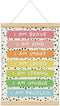 foedor Boho Nursery Affirmations Decor Poster Hanger Frame, I Am Brave Nursery Wall