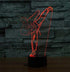 YTDZLTD 3D 16 Creative Taekwondo Night Light Colors Changing USB Power Remote Control Touch Switch Decor Lamp Optical