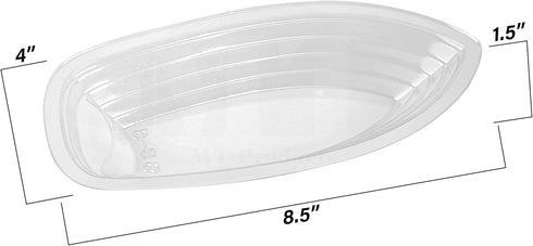 MT Products Clear Plastic Disposable Banana Split Boats, 8 oz (30 Pieces) - Great Party Dish, Made in the USA